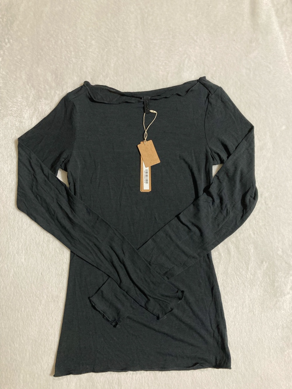SKIMS Sheer Modal Long Sleeve T-Shirt XS - Picture 7 of 11